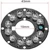 XYWHPGV 12 LED 850nm IR Infrared Plate 80s Round Plate IR Illuminator Board Bulb for CCTV Security Camera 5pcs (B047B B7915 5E35A CE4C4 95076 70759 view 2