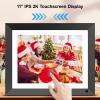 11-inch Dual-WiFi Digital Picture Frame -2.4G 5G 32GB 2K Smart Digital Photo Frames, 2176 * 1600 Pixels IPS Touch Screen, Motion Sensor, Share Photos Videos via App Email, Unlimited Cloud Storage view 3