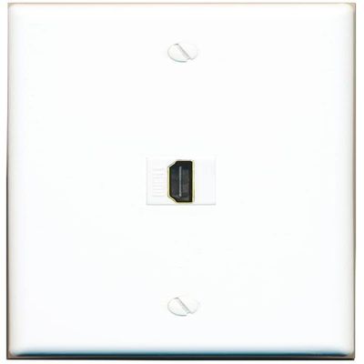1 Port HDMI Wall Plate-Flat White