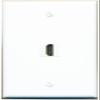 1 Port HDMI Wall Plate-Flat White view 1