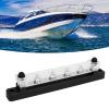 Acouto 6 Post Power Distribution Terminal Block with Dust Cover M6 Studs 48V 150A for Cars Boats RVs (Black) view 3