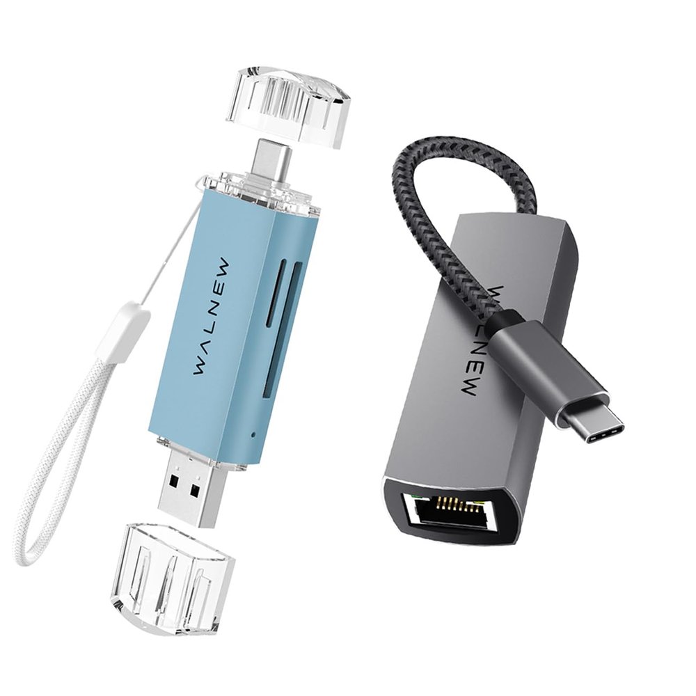 1pc USB C to 2.5Gbps Ethernet Adapter & 1pc SD Card Reader