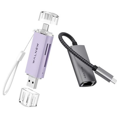 1pc USB C to Ethernet Adapter & 1pc SD Card Reader