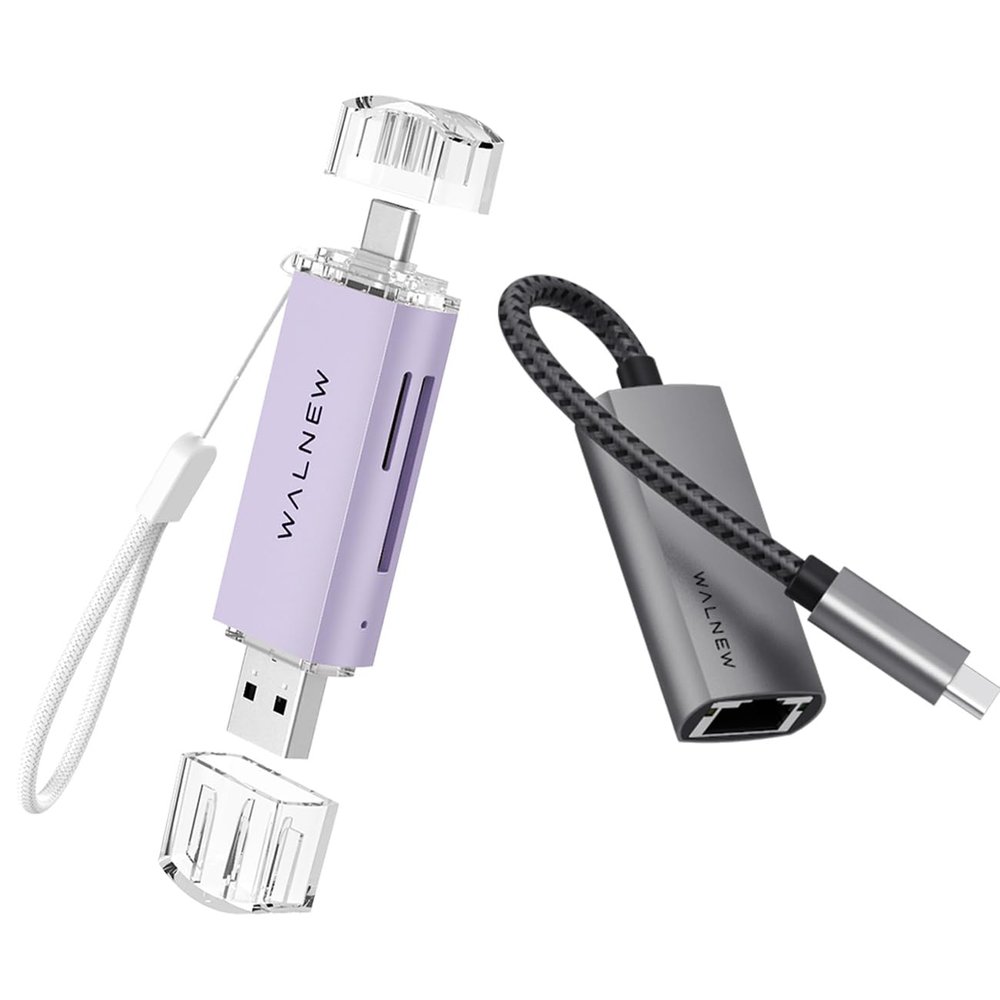 1pc USB C to Ethernet Adapter & 1pc SD Card Reader