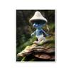 3.25" Trending Smurf Cat Social Media Viral pic 2023 laminated laptop sticker view 1