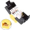 XYWHPGV Cat6A Jack RJ45 Module - Cat6A Network Coupler Punch Adapter Yellow(107f9 077b5 4006b 673fe 58406 98012 view 3