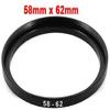 XYWHPGV 58mm-62mm 58mm to 62mm Step Up Ring Filter Adapter for Camera(90f55 3eca0 83bb2 81597 80b67 1134e view 2