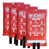 WUERLI Fire Blanket for Home and Kitchen,40" x 40",4 Pack,Emergency Fire Blanket view 1
