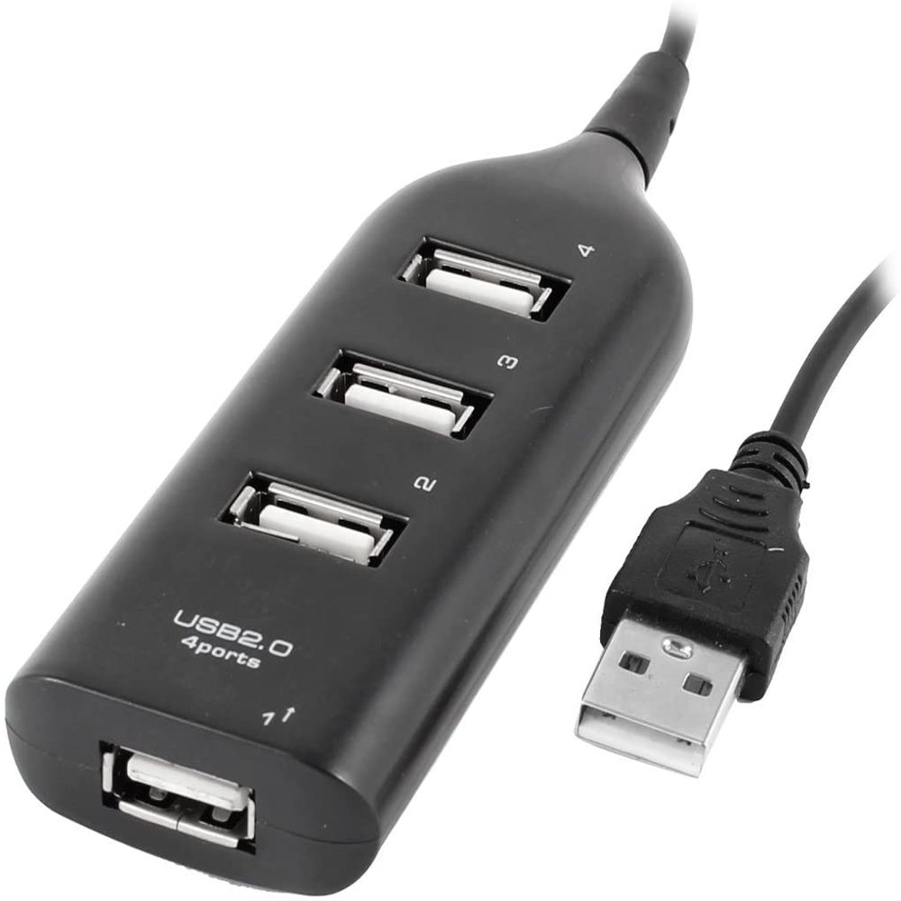 XYWHPGV PC High Speed 4 Port USB 2.0 Hub Cable Black (708f1 71a5a a6948 fd80d cdfc4 d7ebd