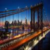 CORFOTO 12x8ft Fabric Manhattan Bridge at Night Photography Backdrop New York City Background Modern City Sunset Decorations NYC Themed Birthday Party Baby Shower Photoshoot Booth Studio Props view 2