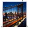 CORFOTO 12x8ft Fabric Manhattan Bridge at Night Photography Backdrop New York City Background Modern City Sunset Decorations NYC Themed Birthday Party Baby Shower Photoshoot Booth Studio Props view 3