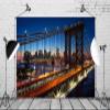 CORFOTO 12x8ft Fabric Manhattan Bridge at Night Photography Backdrop New York City Background Modern City Sunset Decorations NYC Themed Birthday Party Baby Shower Photoshoot Booth Studio Props view 4