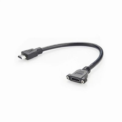GXMRHWY HDMI Panel Mount Male to Female with Screws Network Ethernet Extension Cable Data Transmission 30CM