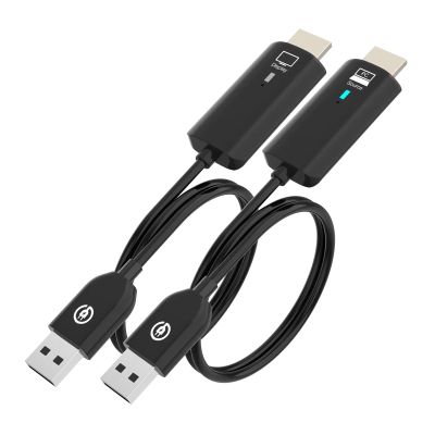 eppfun CS500AB Wireless HDMI Transmitter and Receiver, 5G WIFI/1080P HD Wireless HDMI Extender Adapter 165FT/50M Range for Streaming Video/Audio from Laptop/PC to TV/Projector/Monitor (Black)