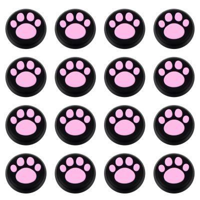 Hemobllo 16pcs Cute Cat Paw Joystick Covers Silicone Gamepad Protection Caps Non-Slip Thumb Grips for Enhanced Control Adorable Design for Comfortable Gaming Experience