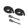 Lativu Telephone Cord Detangler, 2 Pack Phone Cord for Landline 8.5 Ft Uncoiled (1.2 Ft Coiled) and 2 Pack 360 Degree Rotating Telephone Handset Cords Tangle Free, Black