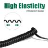 Lativu Telephone Cord Detangler, 2 Pack Phone Cord for Landline 8.5 Ft Uncoiled (1.2 Ft Coiled) and 2 Pack 360 Degree Rotating Telephone Handset Cords Tangle Free, Black view 2