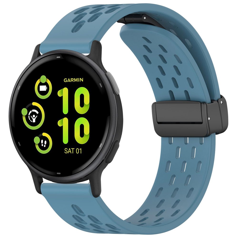 20mm Silicone Replacemet Straps Compatible with Garmin vvoactive 5, 3/Approach S12, S40, S42/D2 Air/D2 Air X10/Forerunner 165,245, 55, 645/Venu,2 Plus,Sq,Sq 2/Vivomove 3, Luxe, Sport, Style,Trend
