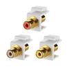 BUPLDET RCA Keystone Jack Insert Female to Female Feed-Through Insert - RCA Audio/Video Cable Plug Connector for Wall Plate or Patch Panel view 1