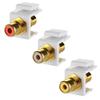 BUPLDET RCA Keystone Jack Insert Female to Female Feed-Through Insert - RCA Audio/Video Cable Plug Connector for Wall Plate or Patch Panel view 2