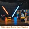2 Pack 20W RGB Light Stick Wand, 1920LM LED 2500K-8500K Photography Lighting Tube, Smartphone App 26 Lights Effect for Video Conference Shooting YouTube Studio, Live Game Streaming, Vlogg view 4