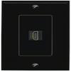 1 Port HDMI Wall Plate-1 Gang Black/Black view 1