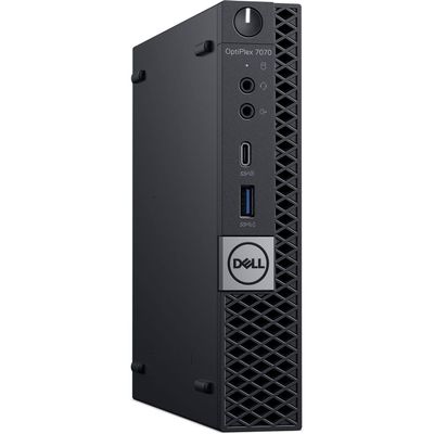 Dell Optiplex 7070 Micro Form Factor Desktop, Intel Eight Core i7 9700T 2.0Ghz, 32GB DDR4, 256GB NVMe M.2 SSD, WiFi, Windows 11 Pro (Renewed)