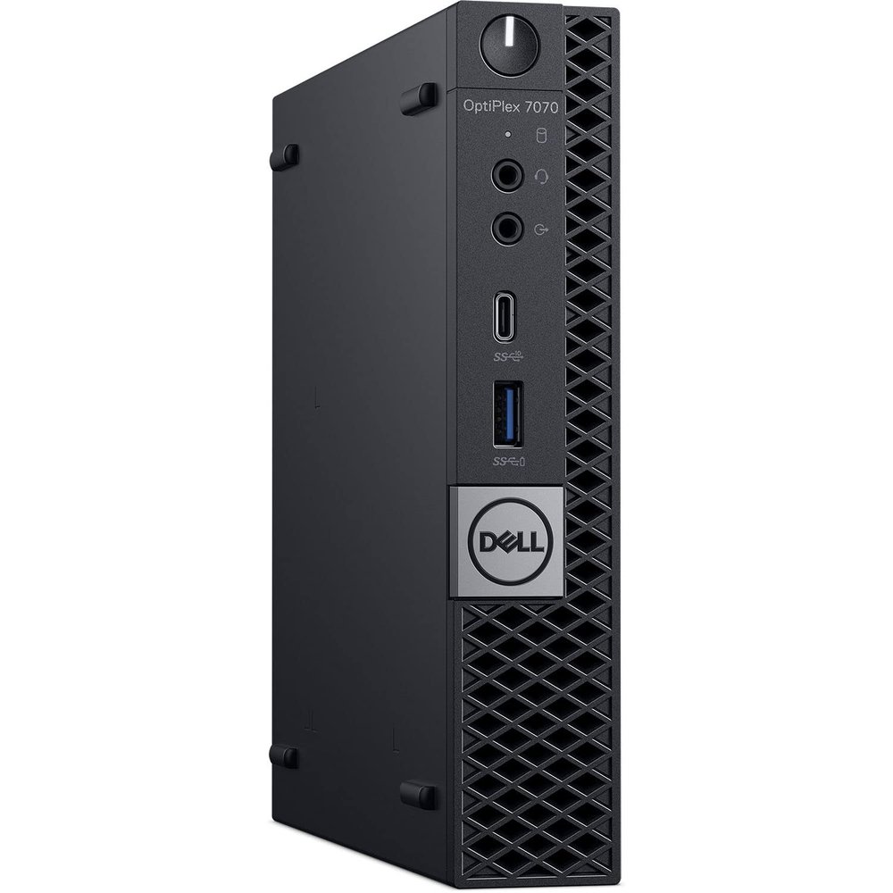 Dell Optiplex 7070 Micro Form Factor Desktop, Intel Eight Core i7 9700T 2.0Ghz, 32GB DDR4, 256GB NVMe M.2 SSD, WiFi, Windows 11 Pro (Renewed)