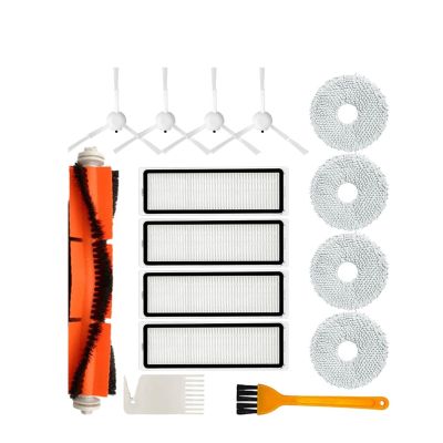 SDYPET Robot Vacuum Cleaner Spare Parts Accessories Main Side Brush HEPA Filter Dust Bag Rag Mop Station Dust Box. Compatible with Xiaomi X10+ X10 Plus B101GL (Color : Set B)