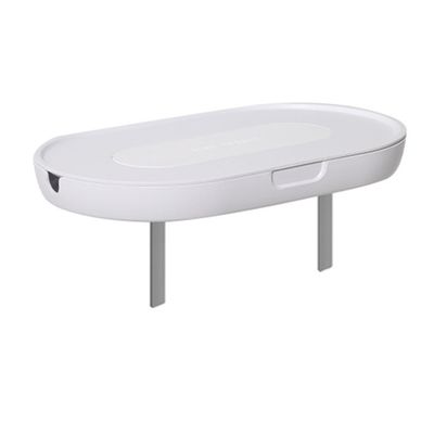KYOFIS Outlet Shelf Holder, Wall Outlet Shelf with Built in Cord Storag Router Holder Charging Shelf for Bathroom, Kitchen, Bedrooms (Color : White)