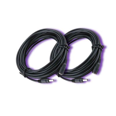 2 Packs 16.5ft Power Extension Cable for Home Security Camera System DVR kit