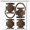 DesignSkinz - Skin Decal Protective Scratch Resistant Vinyl Wrap - Compatible with AirPods Max Headphones - Rough Textured Dark Wooden Planks view 2