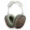 DesignSkinz - Skin Decal Protective Scratch Resistant Vinyl Wrap - Compatible with AirPods Max Headphones - Rough Textured Dark Wooden Planks view 4