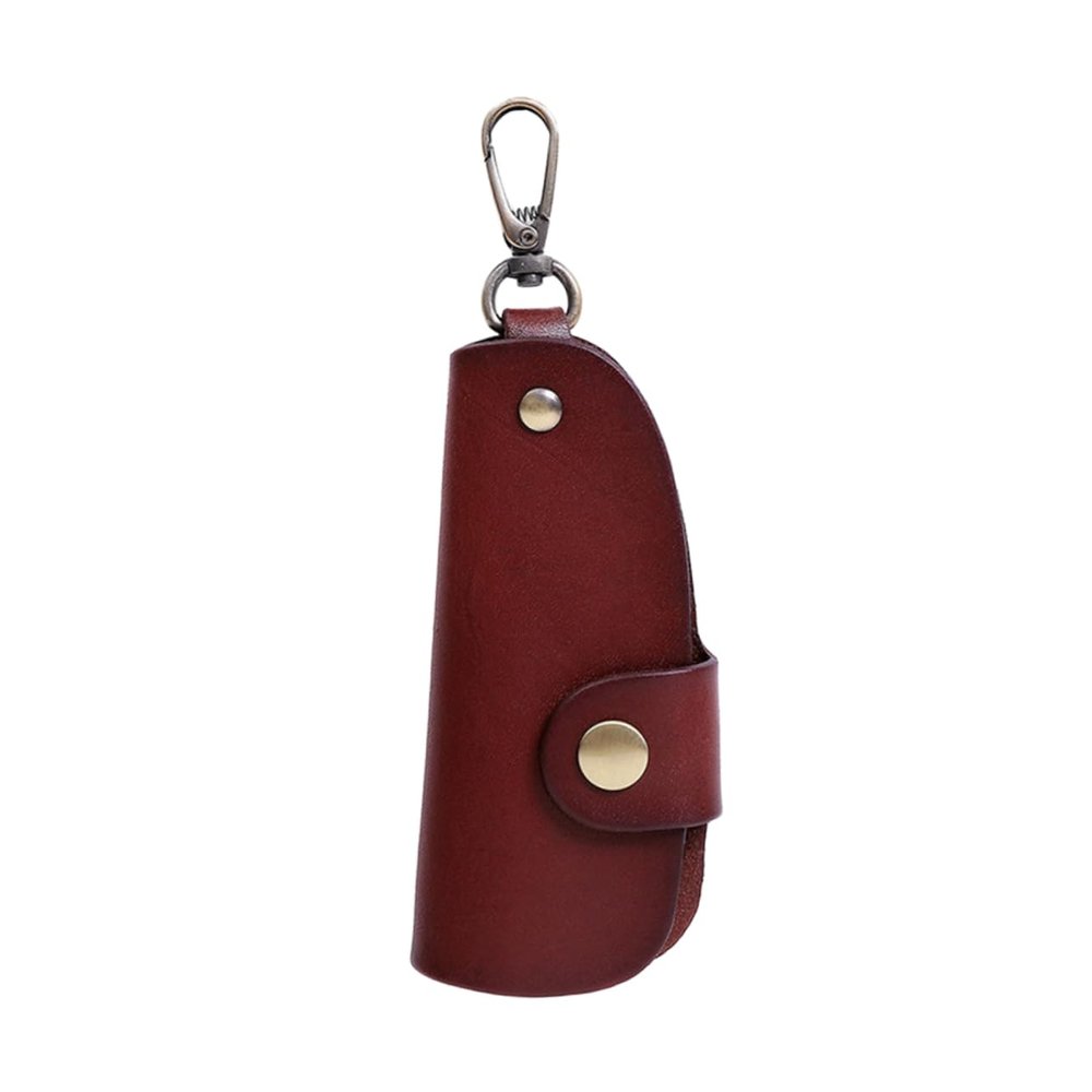 FAVOMOTO Practical Leather Key Storage Pouch for Car Keys Compact Waist Hanging Bag and Lightweight Design for Daily Use Outdoor Activities
