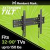 Member's Mark Extending Tilt TV Wall Mount with Levelling Design view 2