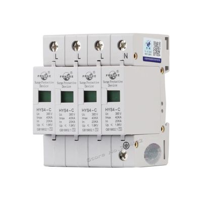 385V 20KA~40KA 4 P 4 Pole SPD House Surge Protector Protective Low-Voltage Arrester Device HYS4-C/4 50hz/60hz Protection