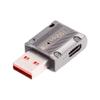 NFHK USB-C USB 3.1 Type C Female to USB 3.0 Type-A Male 90 Degree Right Angled Slim Type 10Gbps Data 120W Power Adapter Mecha Cyberpunk Style view 1
