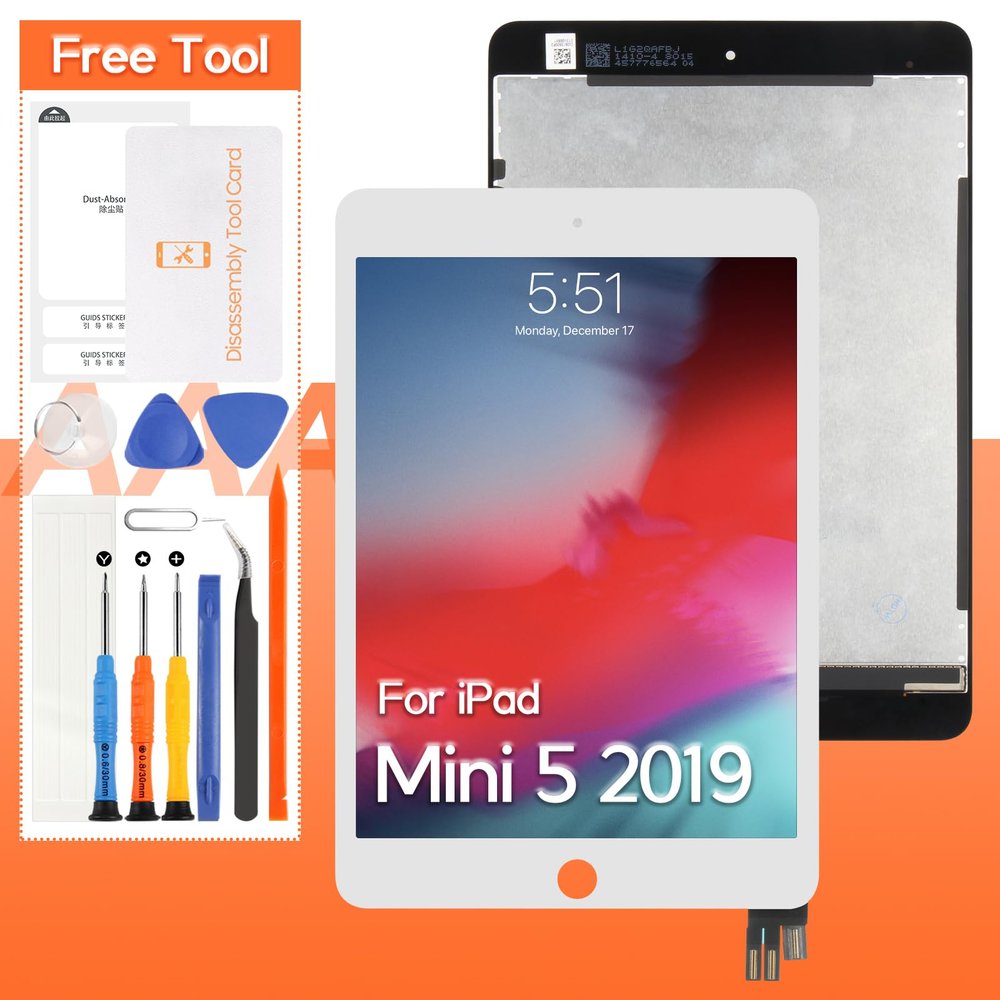 Screen Replacement for iPad Mini 5 2019 LCD Display,for IPAD A2126 A2124 A2133 A2125 Touch Screen Digitizer Full Assembly,with Tools(White)