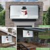 Christmas Outdoor TV Cover 65 Inch Waterproof Christmas Snowman TV Enclosure Snowy Winter Snowflake Xmas TV Covers for Outside TV Moving Display Screen Protector Exterior Television Covers view 2