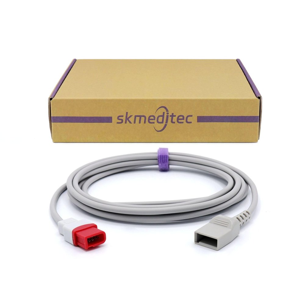 skmeditec 10.5FT IBP Adapter Cable Compatible with Spacelabs, Reusable Cord with 10 Pins Connector and Utah Connector