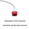skmeditec 10.5FT IBP Adapter Cable Compatible with Spacelabs, Reusable Cord with 10 Pins Connector and Utah Connector view 2