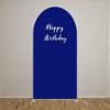 Aerdce Baseball Arch Stretchy Fabric Covers Royal Blue Arched Stand Backdrop Cover for Boys Birthday Party Baby Shower Decoration Banner(Only Cover) view 1