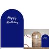 Aerdce Baseball Arch Stretchy Fabric Covers Royal Blue Arched Stand Backdrop Cover for Boys Birthday Party Baby Shower Decoration Banner(Only Cover) view 2