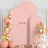 Wokceer Wedding Arch Cover Set of 3 Spandex Fitted Wedding Arch Stand Covers for Round Top Chiara Arch Backdrop Stands Cover for Birthday Party Ceremony Banquet Decoration 4ft,5ft,6ft Pale Pink view 3