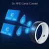 MEGXON NFC Multi-Function Smart Ring Built-in 6 RFID Cards and 2 Health Gems 128Gb of Storage Wireless Space Compatible with iOS and Android (Size : Small) view 3
