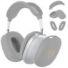 AIIEKZ Case Cover for AirPods Max, Anti-Scratch Soft Silicone with Gold Heart Pattern Ear Cups Case Cover/Ear Pad Cover/Headband Cover for Apple AirPods Max Headphones (Gray) view 1