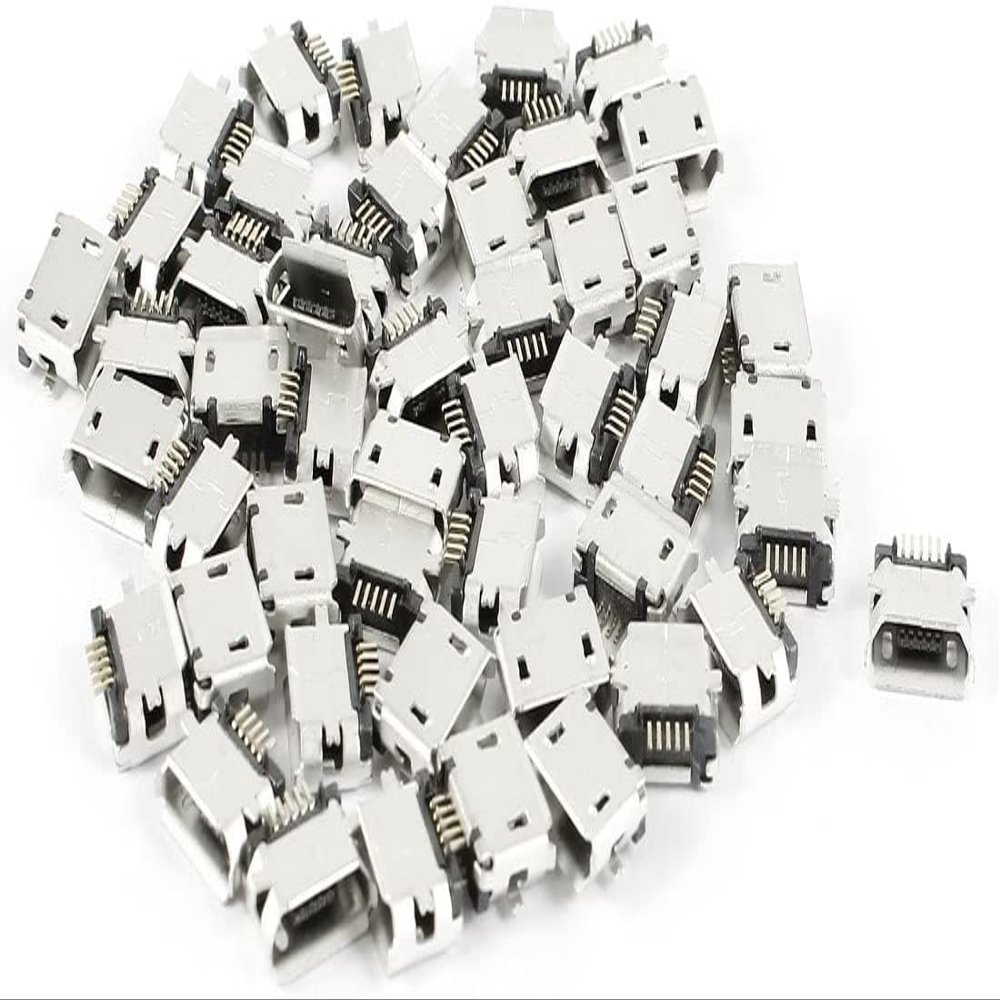 XYWHPGV Cell Phone Type B Micro USB Female Mount 5 Pin Jack Port Socket 30 Pcs(cc9ba 78f3e 3560a f87b6 0939e e9167