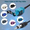 BLTIATLE Car Radio Adapter Cable 6inch Universal Vehicle FM AM Radio Fakra Z Male Female to DIN Plug Connector Cable with Fakra Z Male to DIN Plug Connector for Car Stereo Audio HD Radio Head Unit view 4