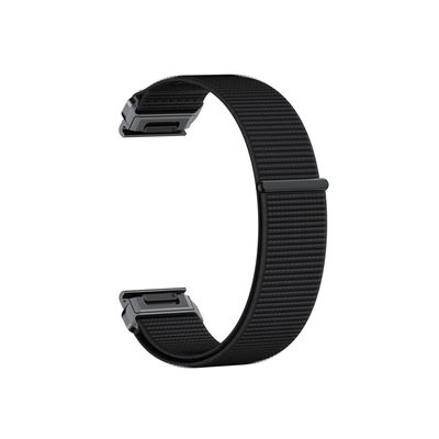 UsmAsk 20mm Nylon Strap fit for Garmin Descent MK 2S/Fenix 7S/6S/6S Pro Bands fit for Fenix 5S/5S Plus Replacement Watchband Bracelet (Color : Black, Size : 20mm)