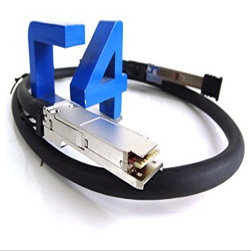 HP JG326-61001 X240 40Gb QFP+ to QSFP+ 1.0m (3.28ft) direct attach copper cable - 4X 10-Gigabit Ethernet, 100 Ohm cable with Quad Small Form-factor Pluggable Plus (QSFP+) connectors (Renewed)
